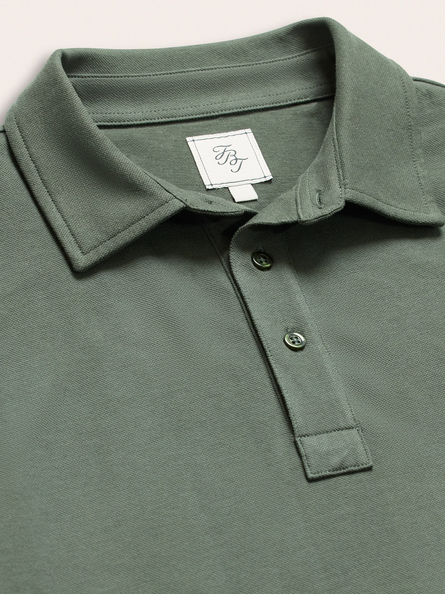 Moss Cotton Pique Polo Shirt - Image 3