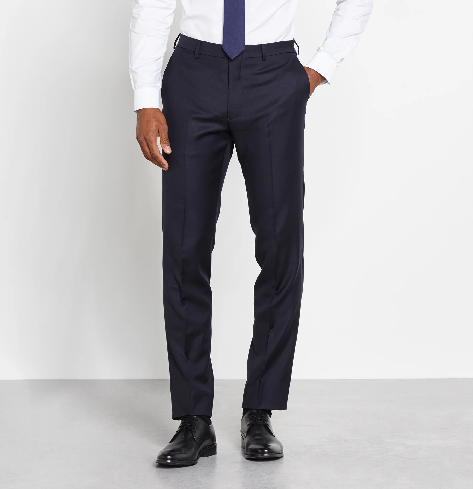Navy Blue Suit Pants - Classic