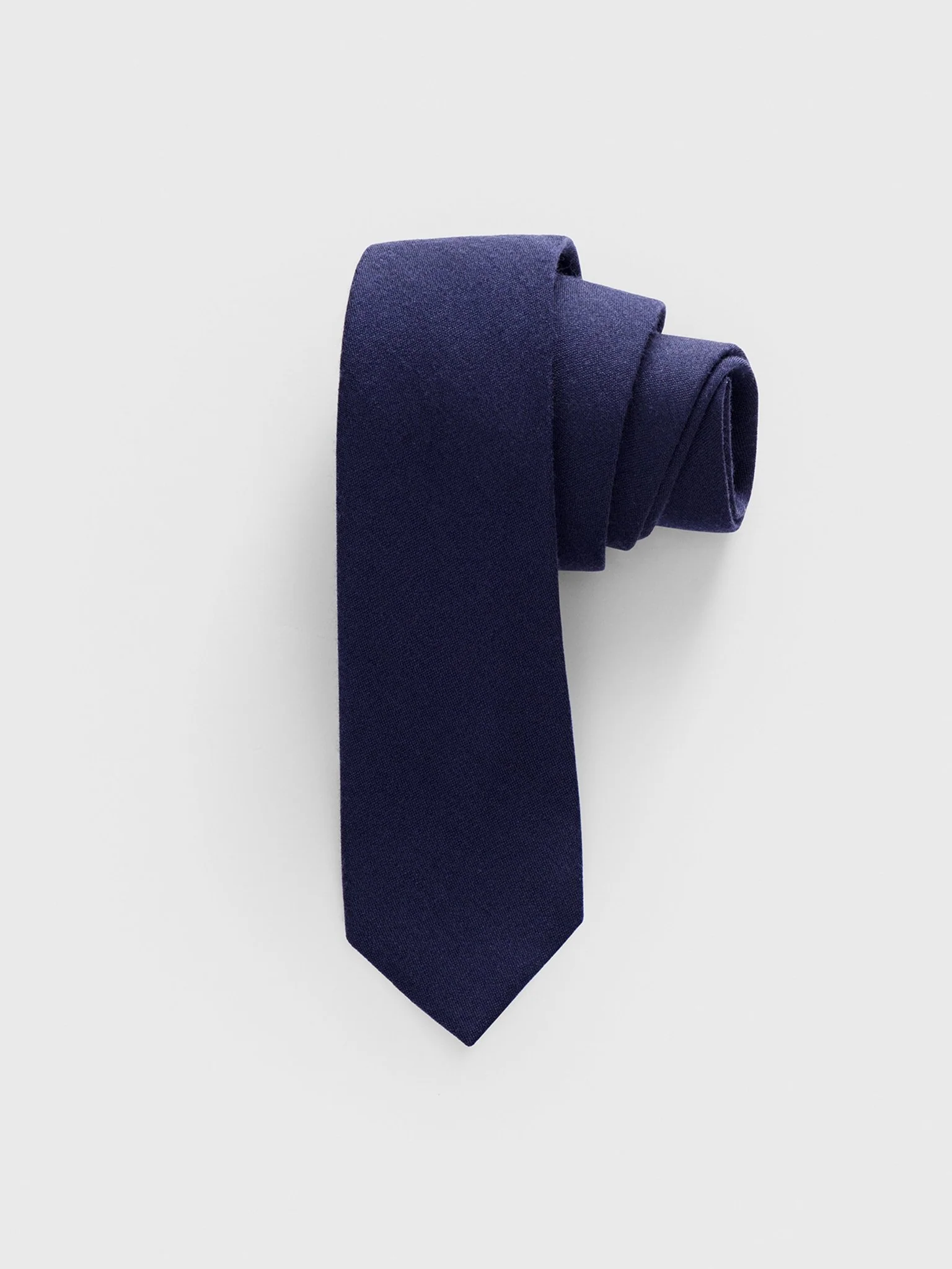 Navy Wool/Silk Necktie - Image 2
