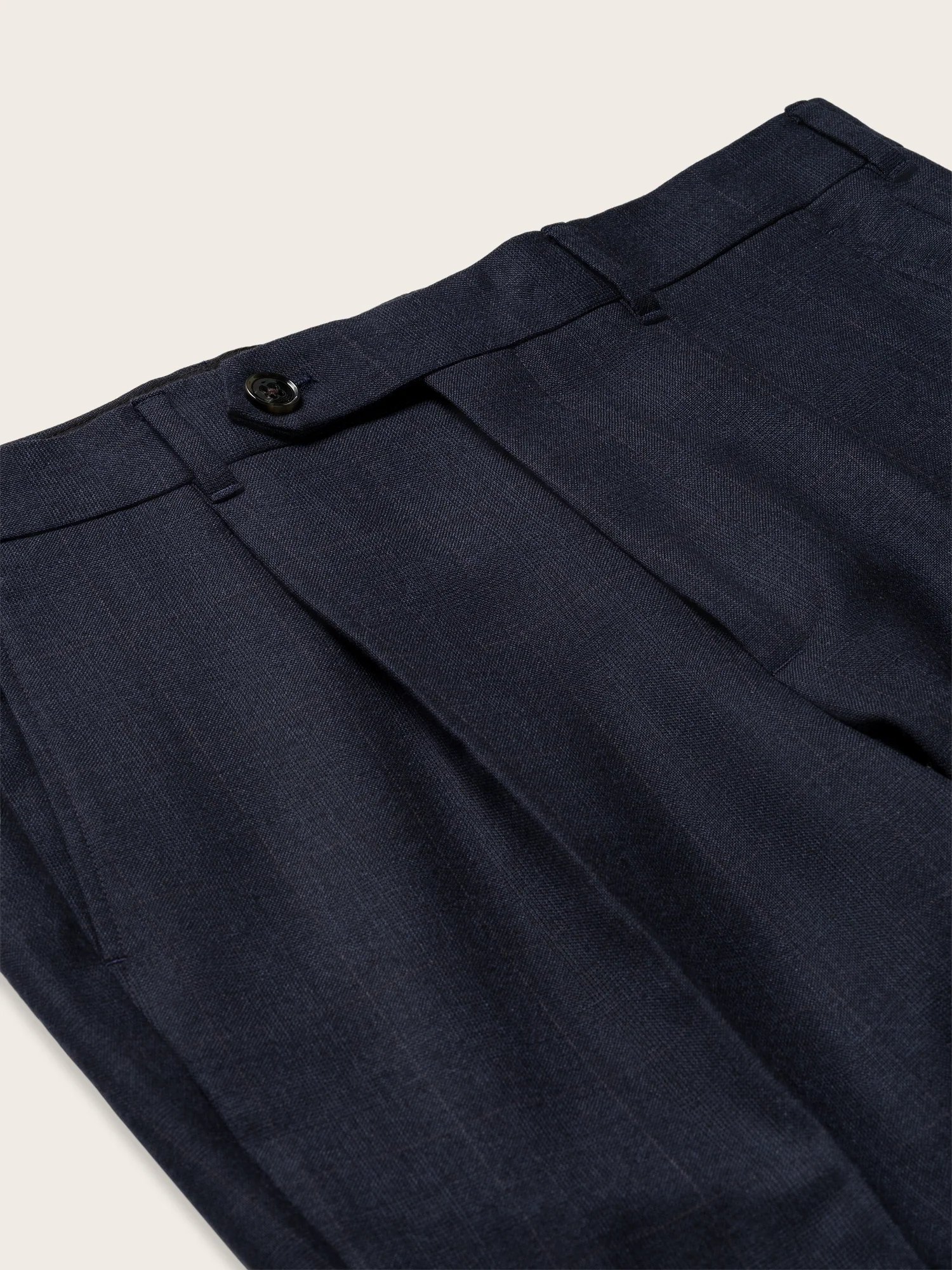 Navy Plaid Wool Suit - Image 12