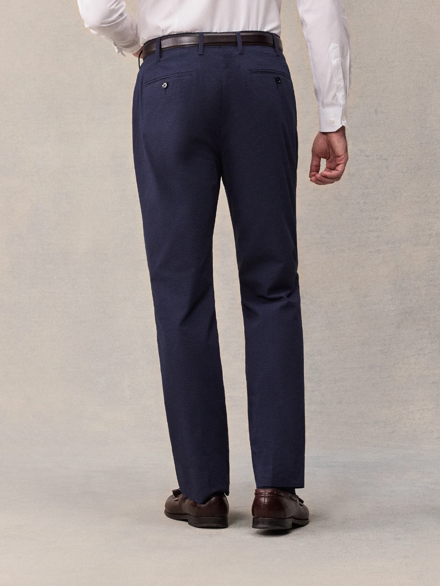 Navy Seersucker Suit Pants - Regular - Image 2