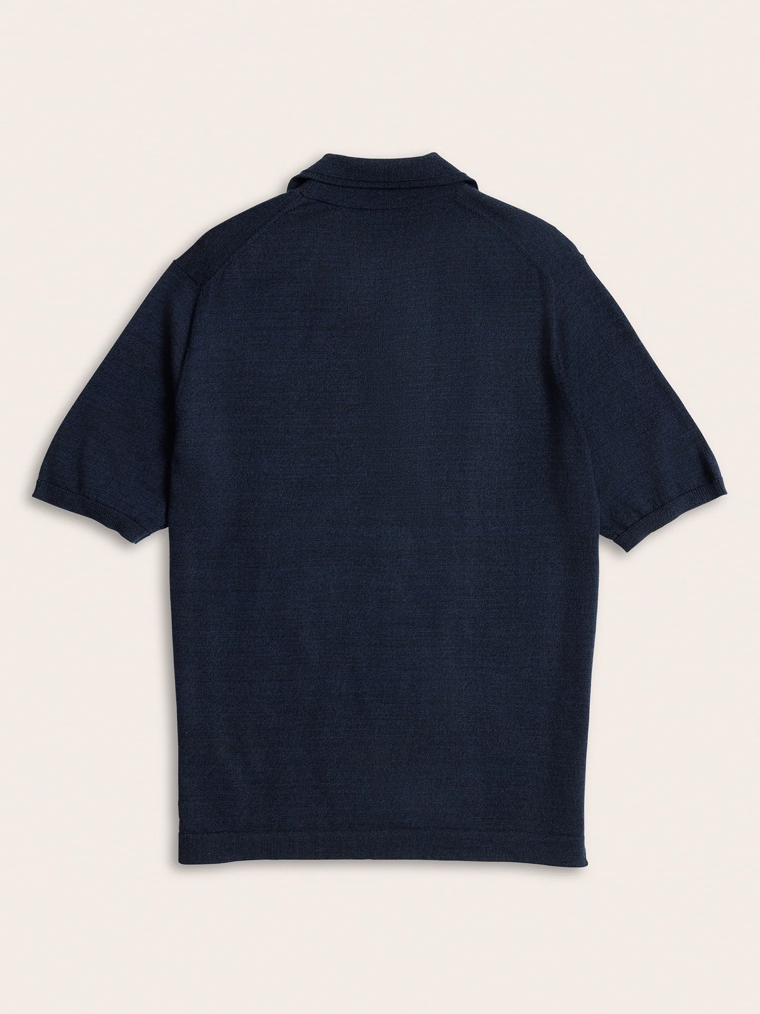 Navy Short-Sleeve Sweater Polo - Image 4