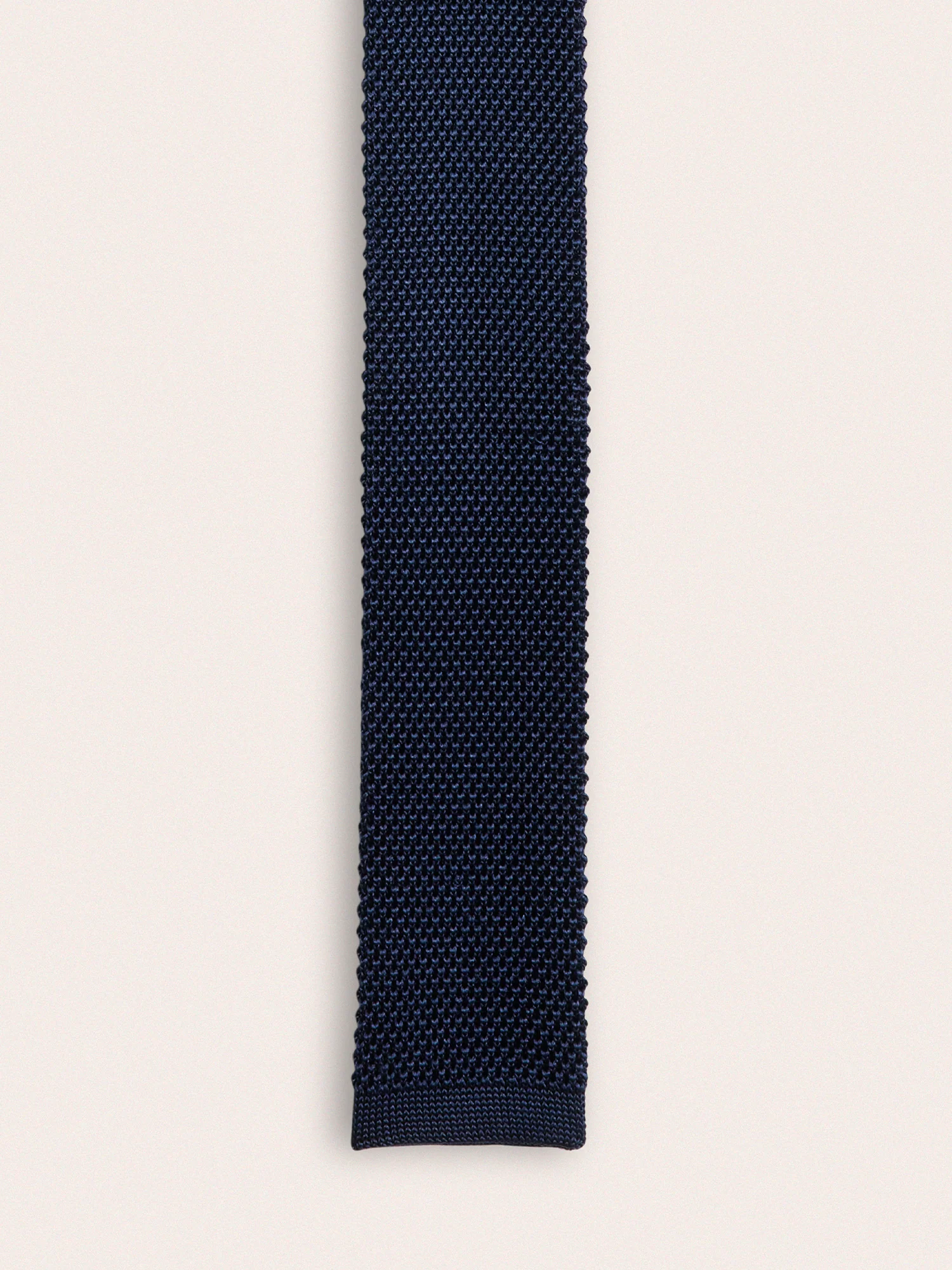 Navy Silk Knit Tie - Image 2
