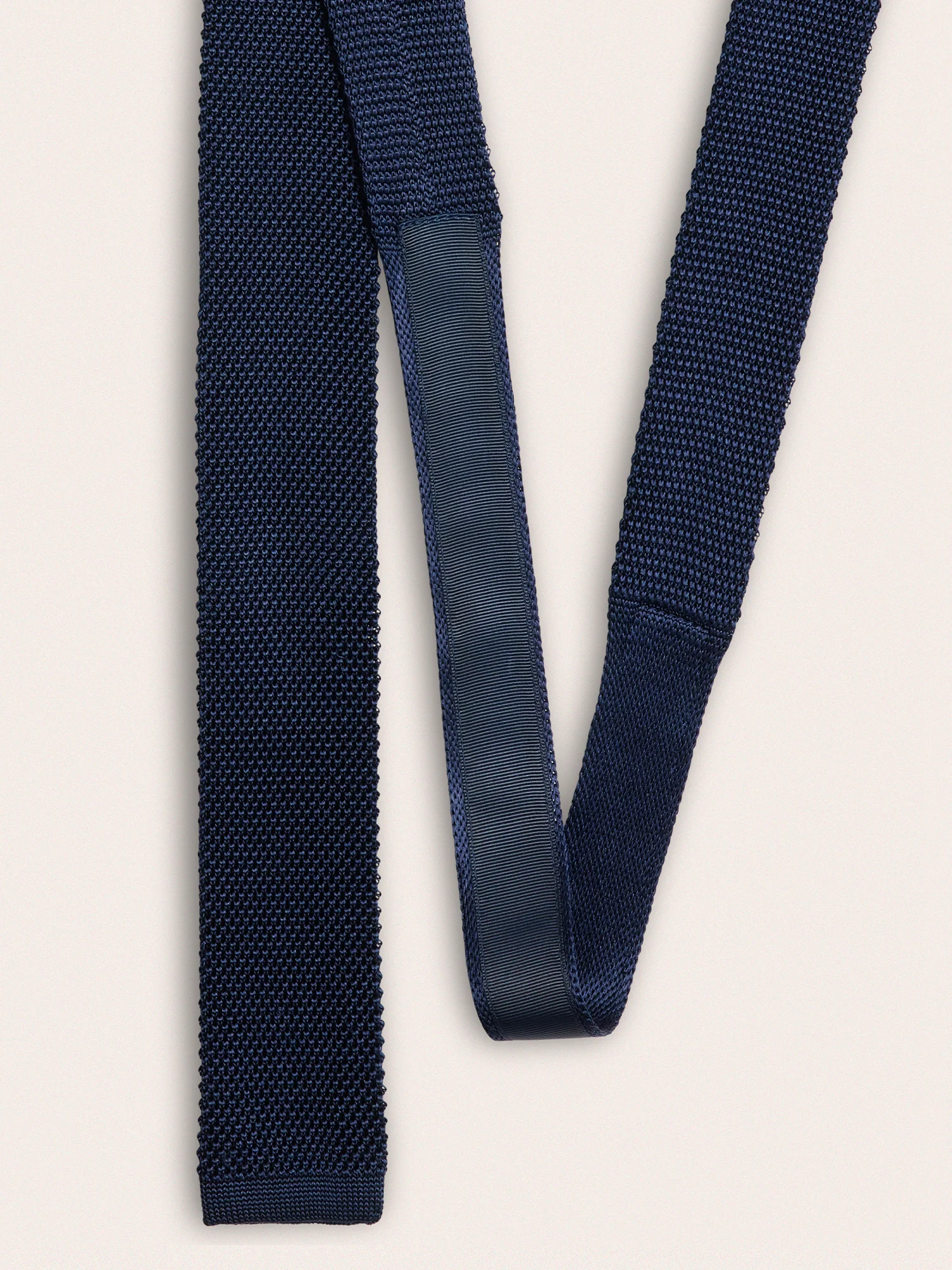 Navy Silk Knit Tie - Image 3