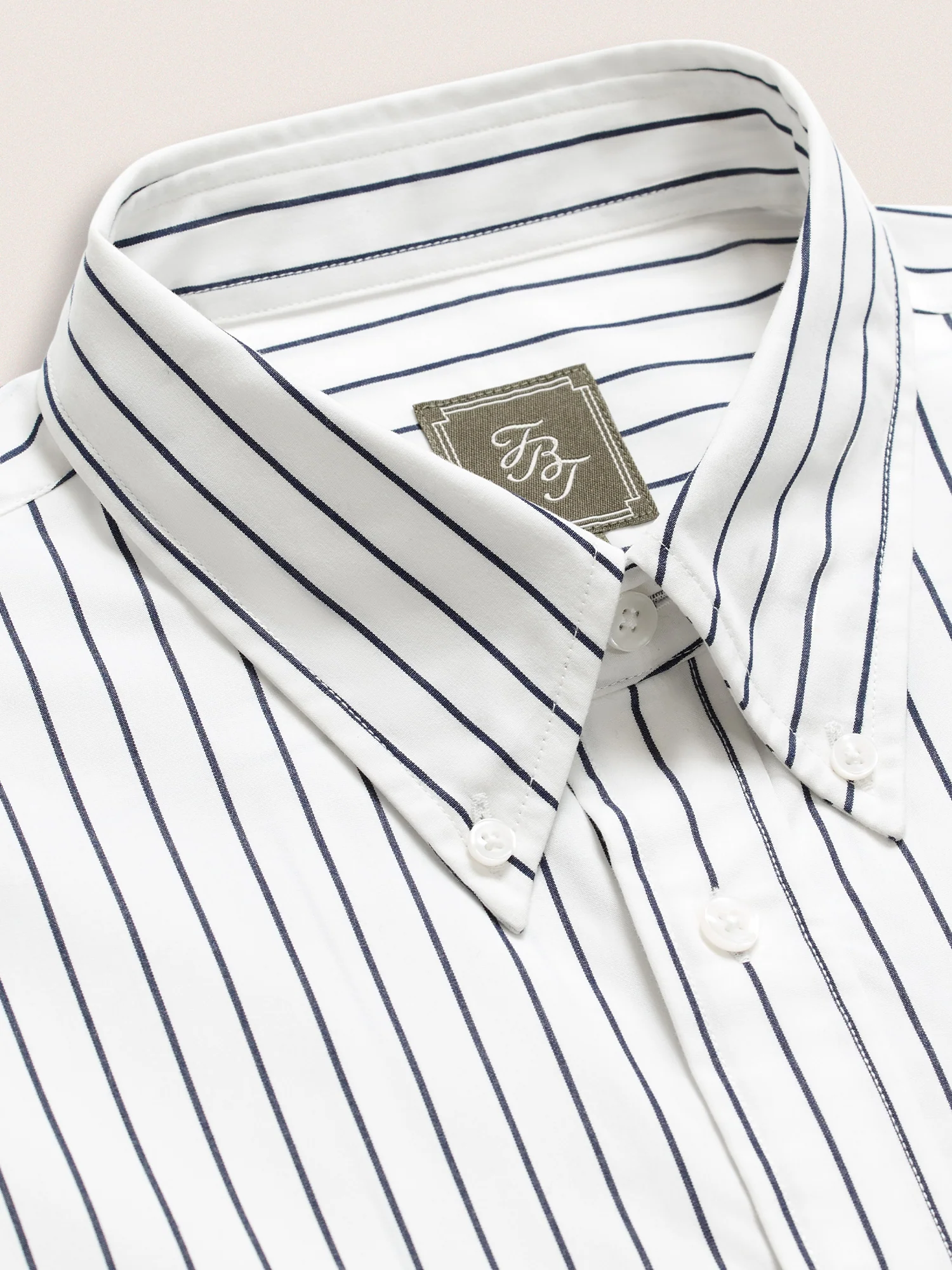 Navy Stripe Oxford Shirt - Image 2