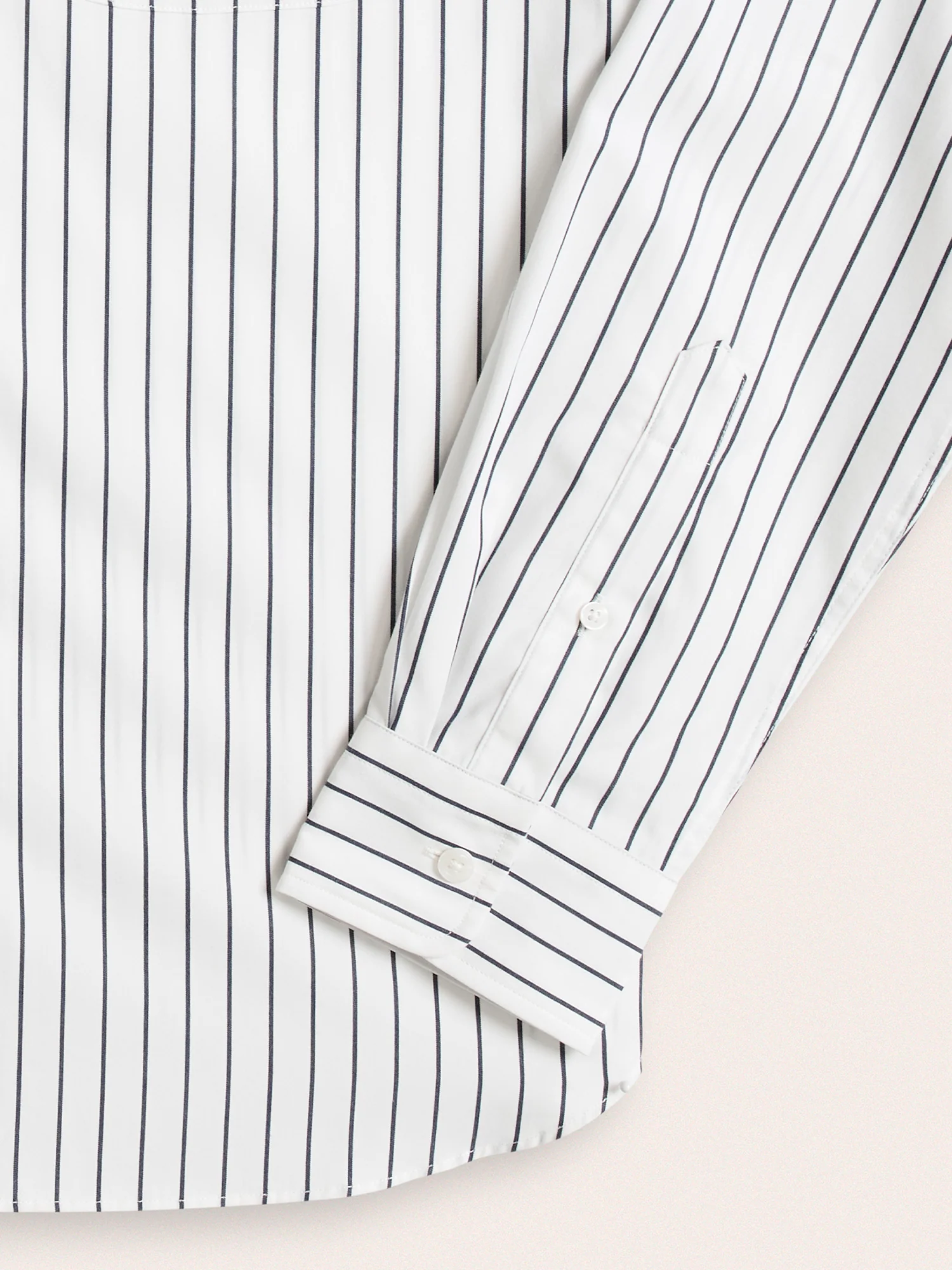 Navy Stripe Oxford Shirt - Image 3
