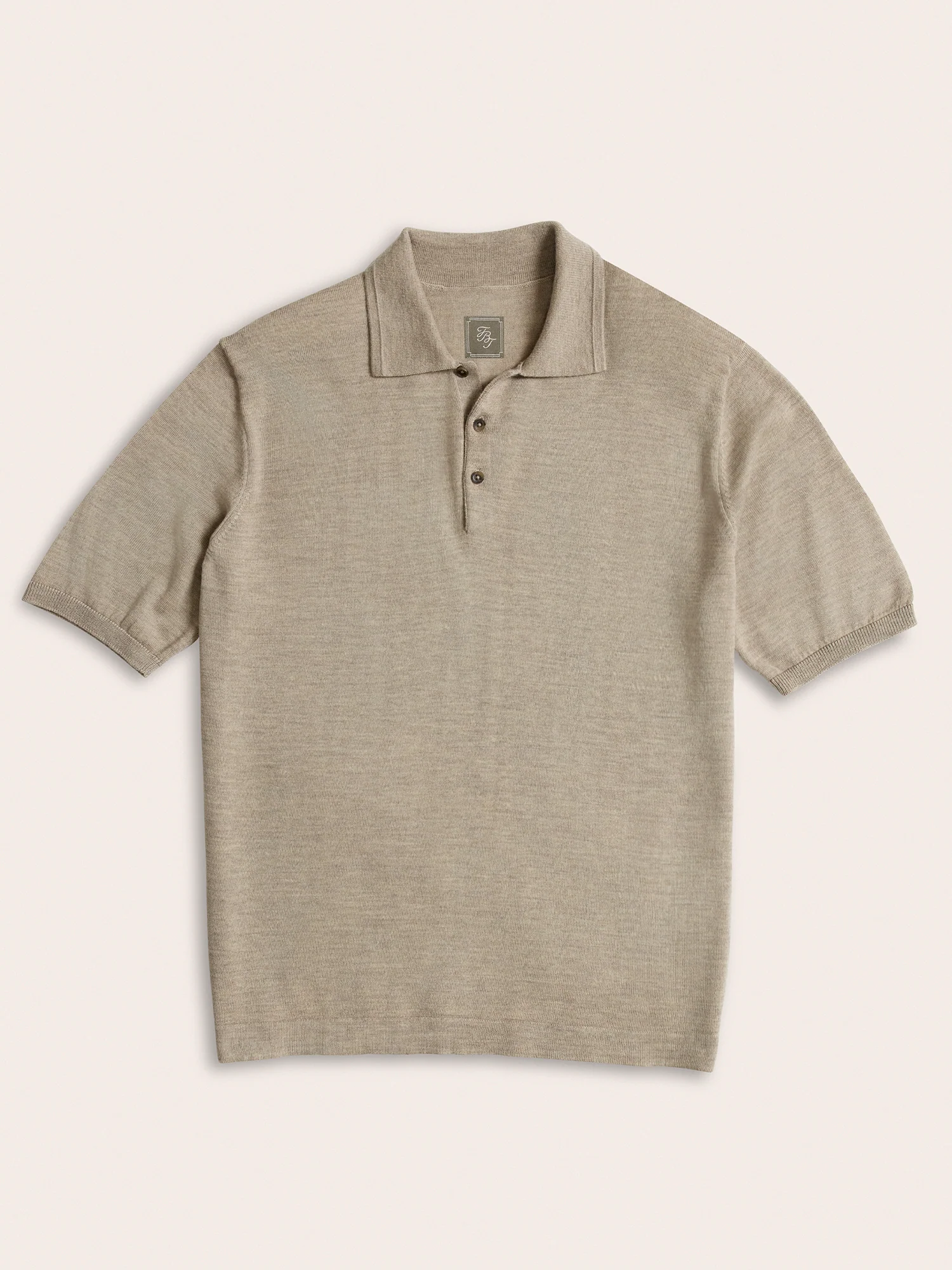 Oatmeal Short-Sleeve Sweater Polo - Image 4