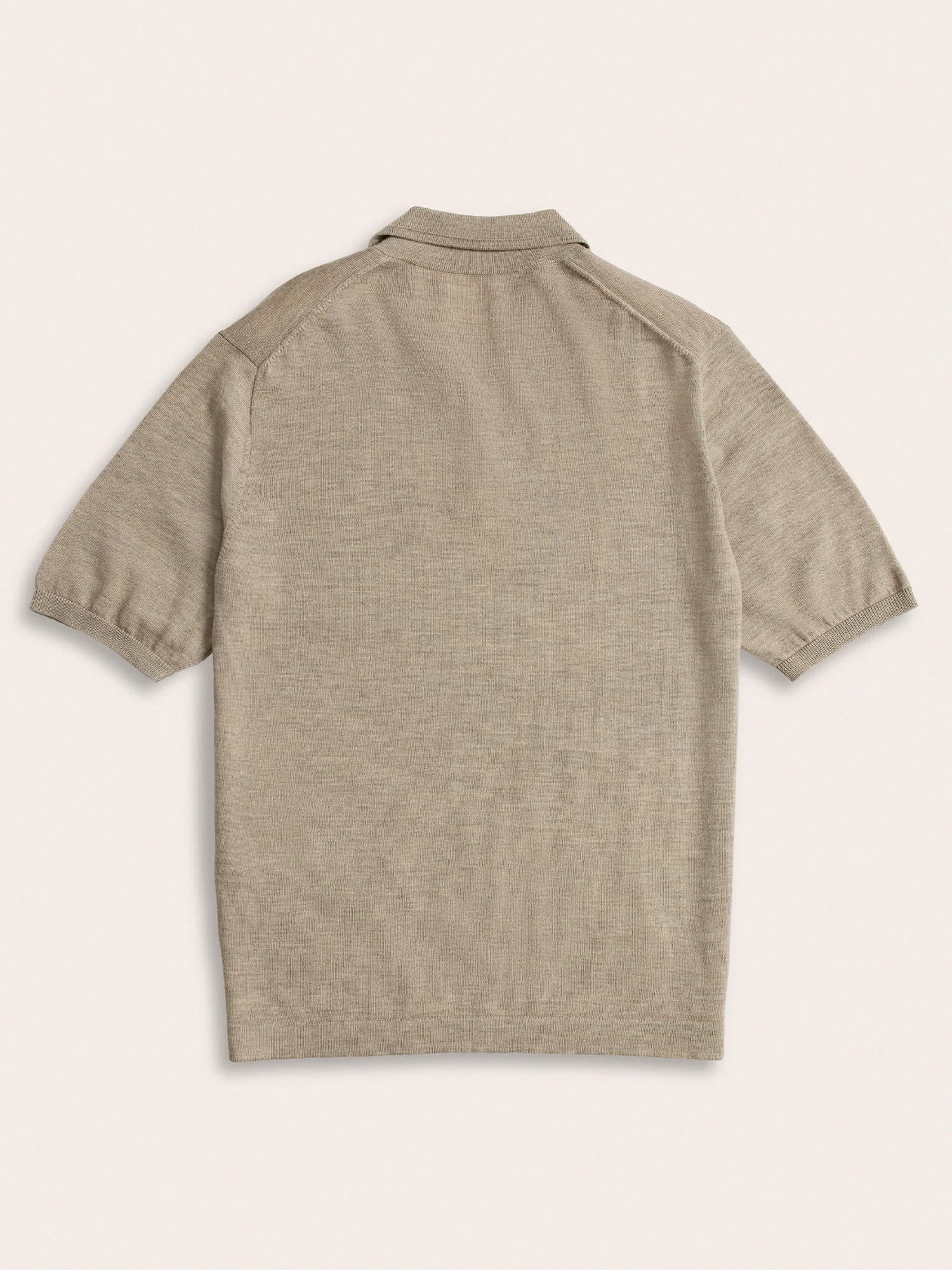 Oatmeal Short-Sleeve Sweater Polo - Image 5