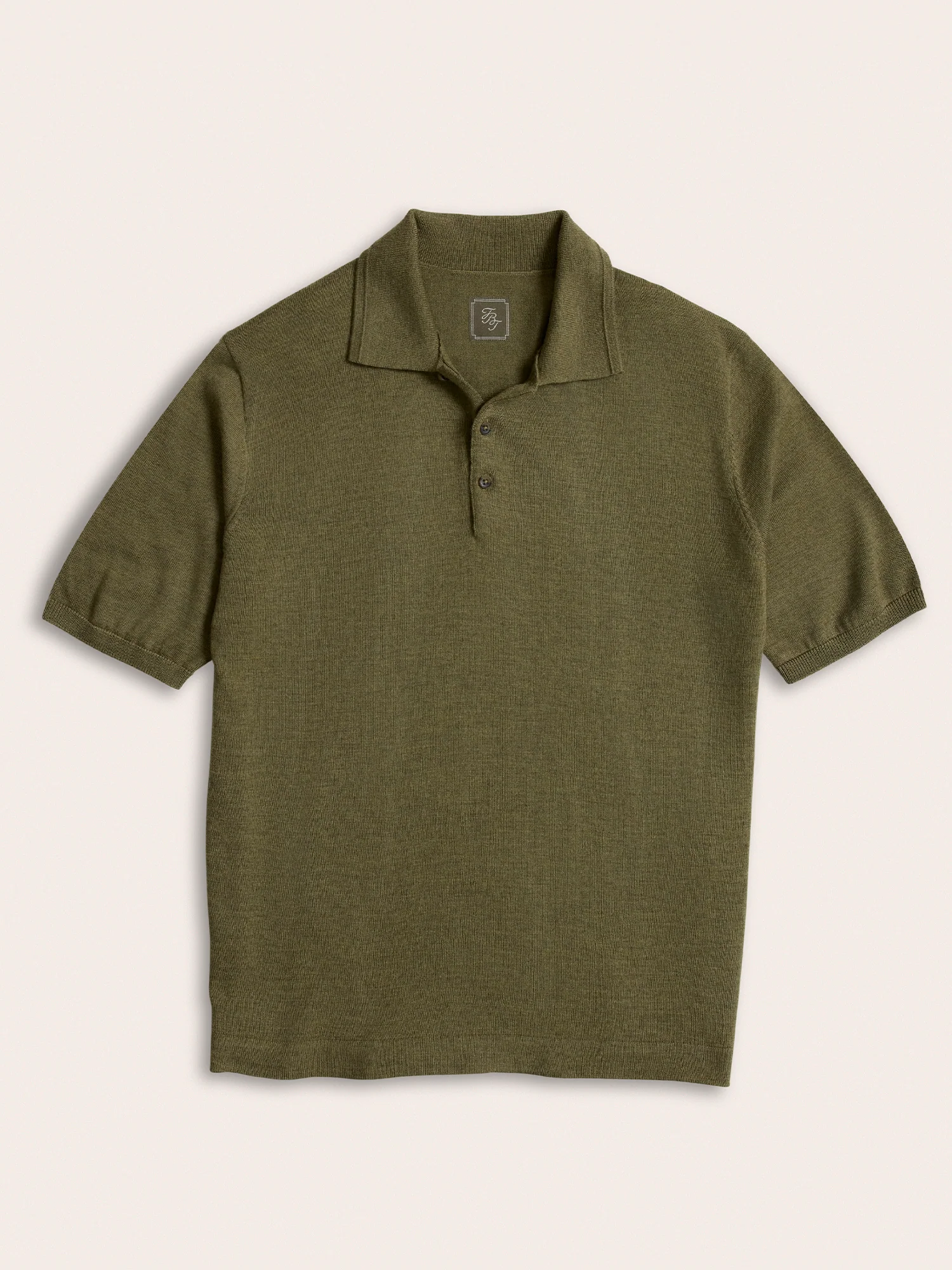 Olive Short-Sleeve Sweater Polo - Image 4
