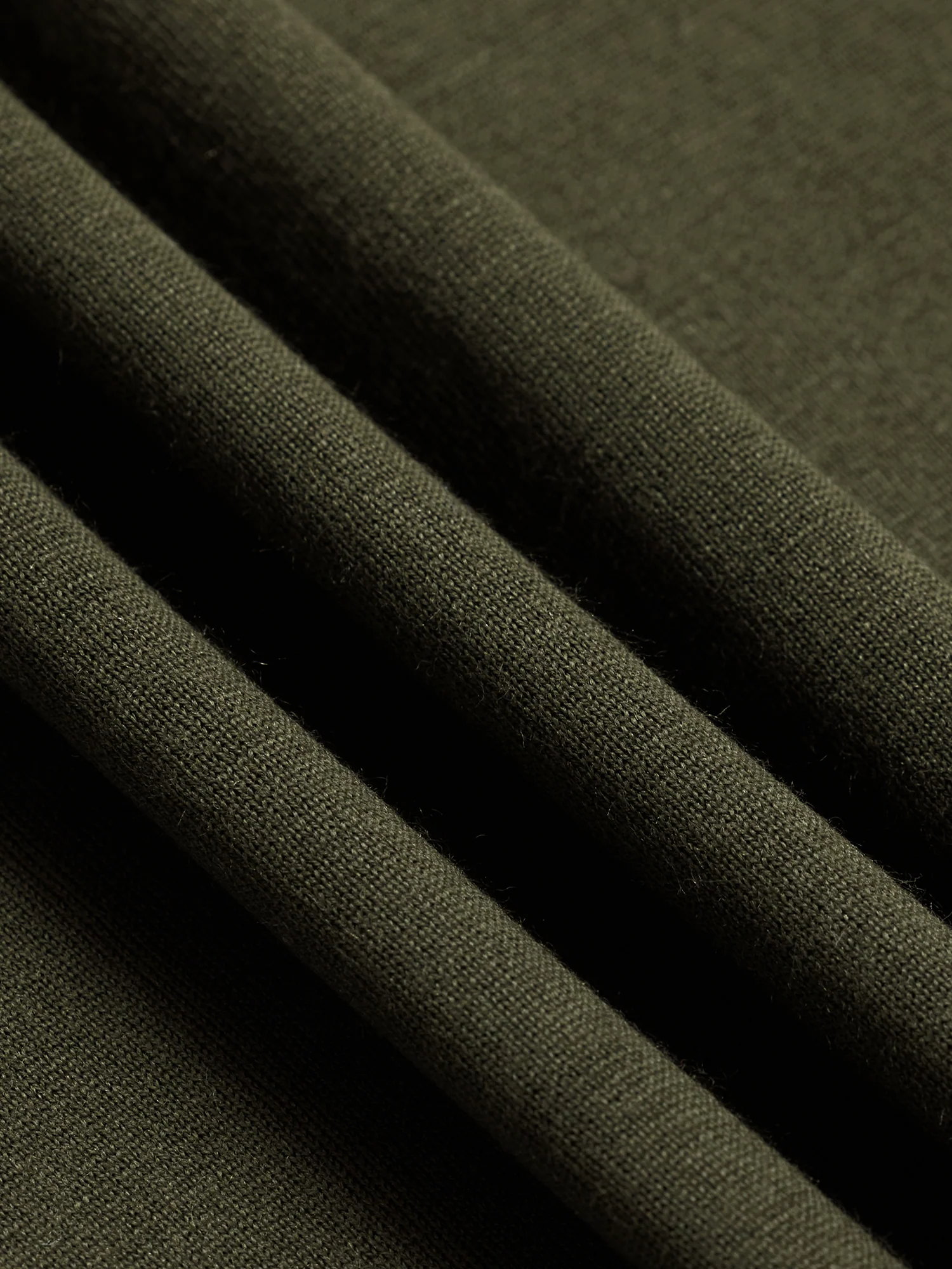 Dark Olive Sweater Knit Tee - Image 3