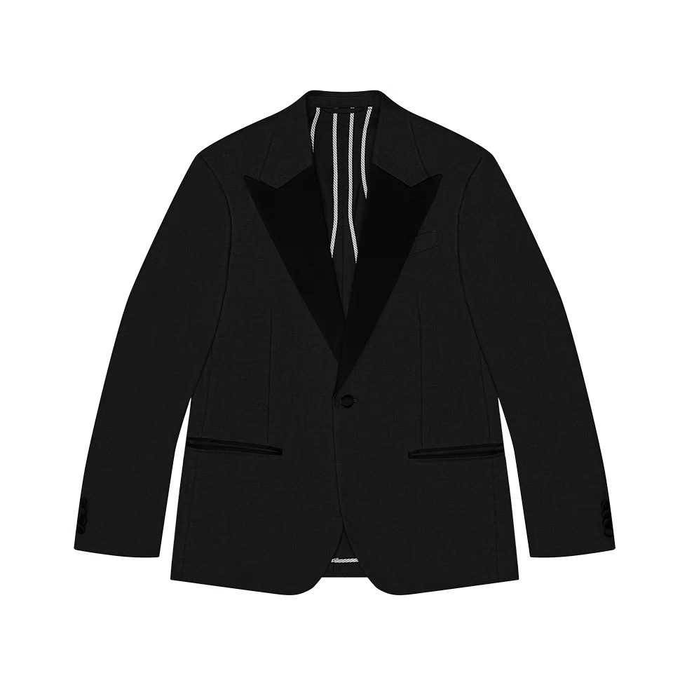 Shadow Black Linen Tuxedo - Image 14