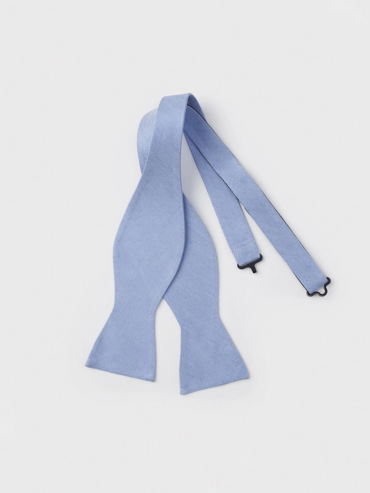 Sky Blue Linen/Silk Bow Tie - Image 2