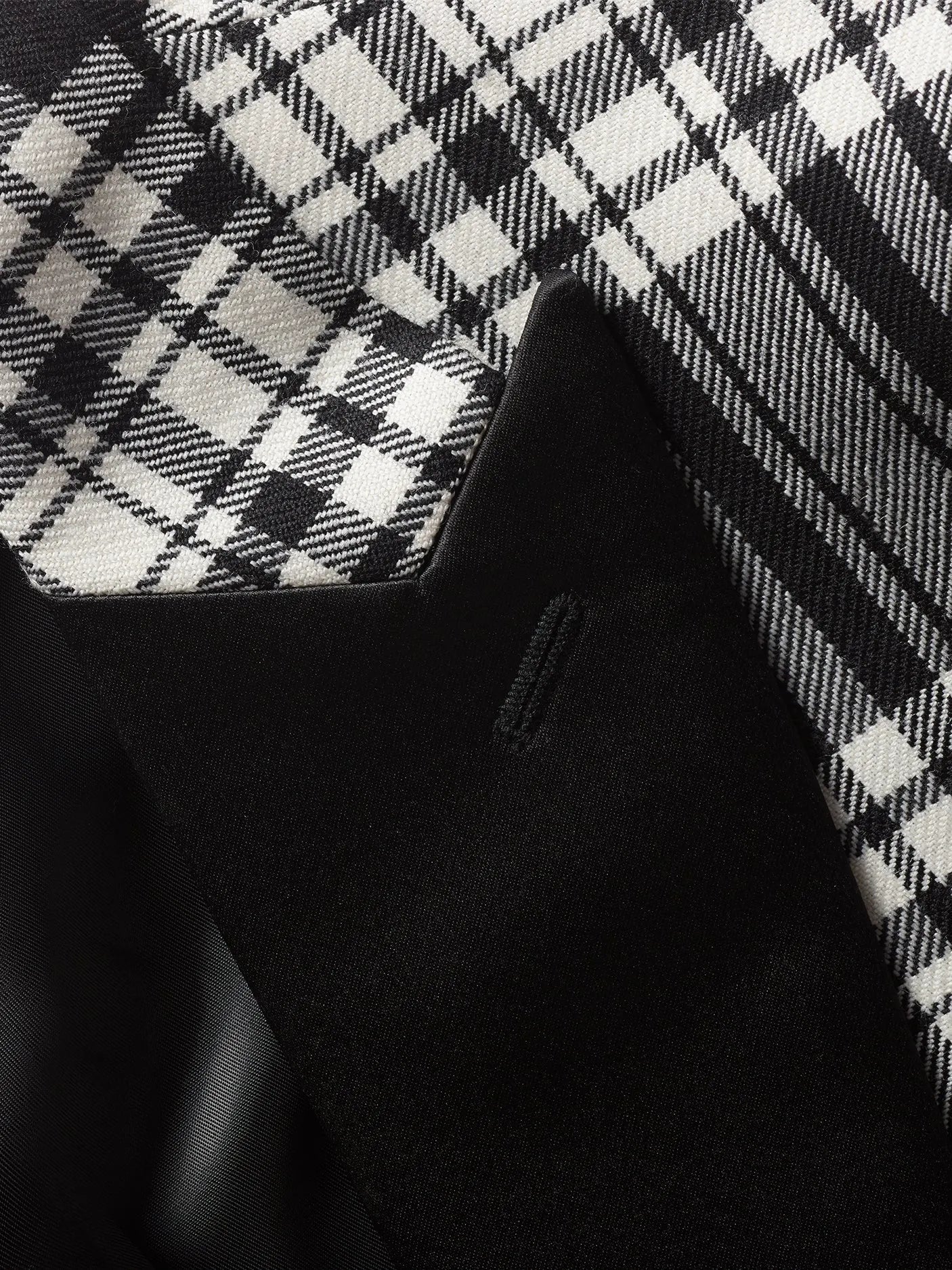 Split Tartan Tuxedo Jacket - Image 2