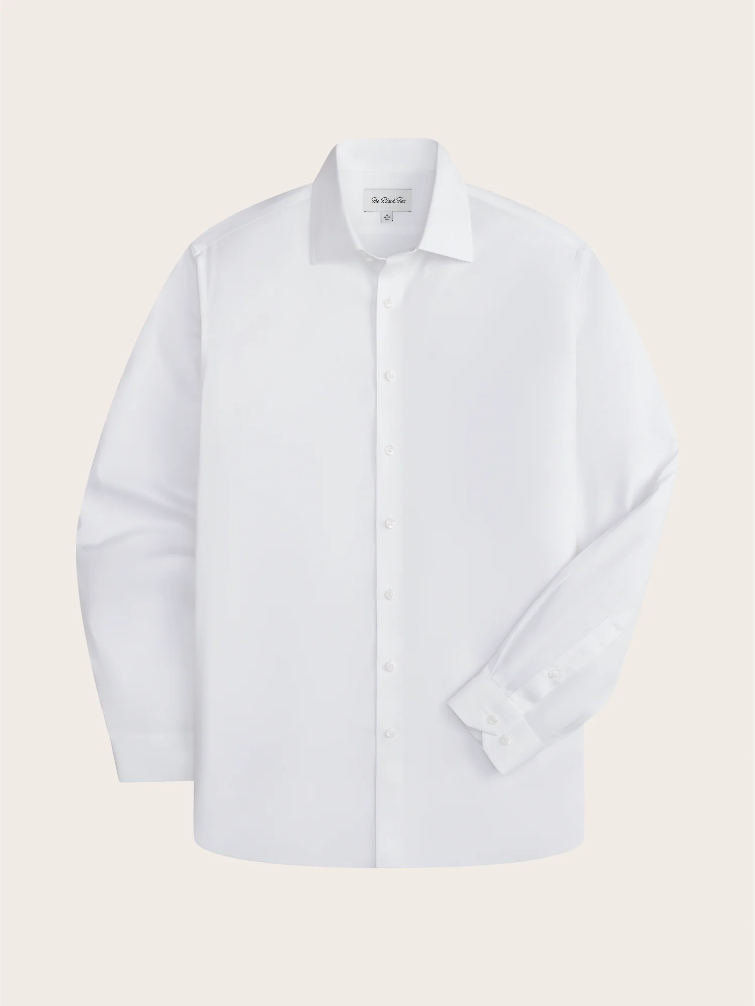 White Stretch Cotton Dress Shirt - Classic