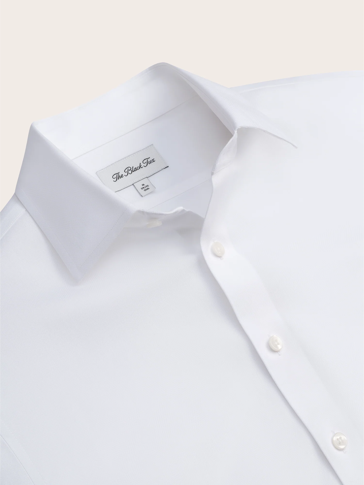 White Stretch Cotton Dress Shirt - Classic - Image 5