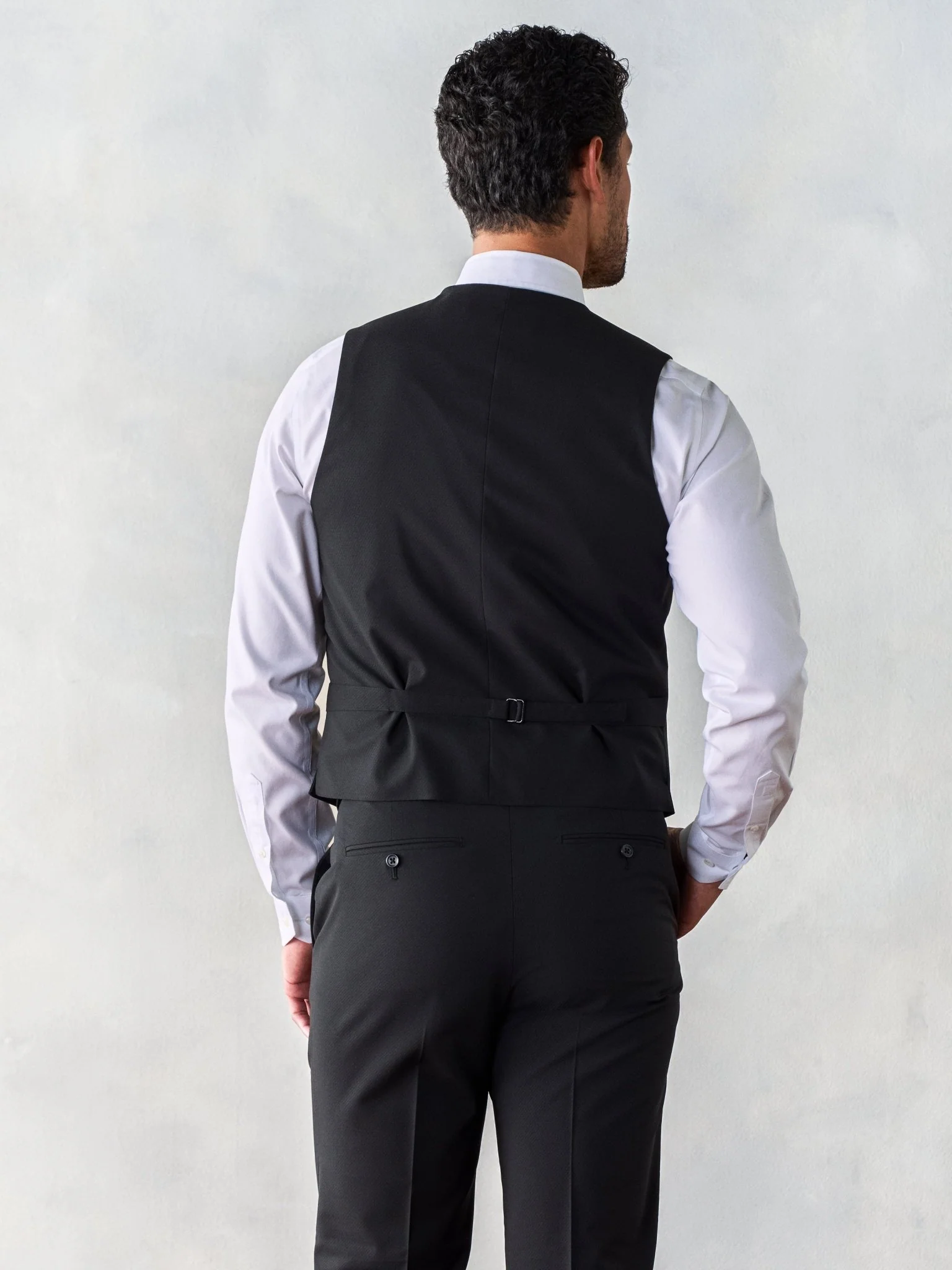 Essential Black Suit Vest - Image 2