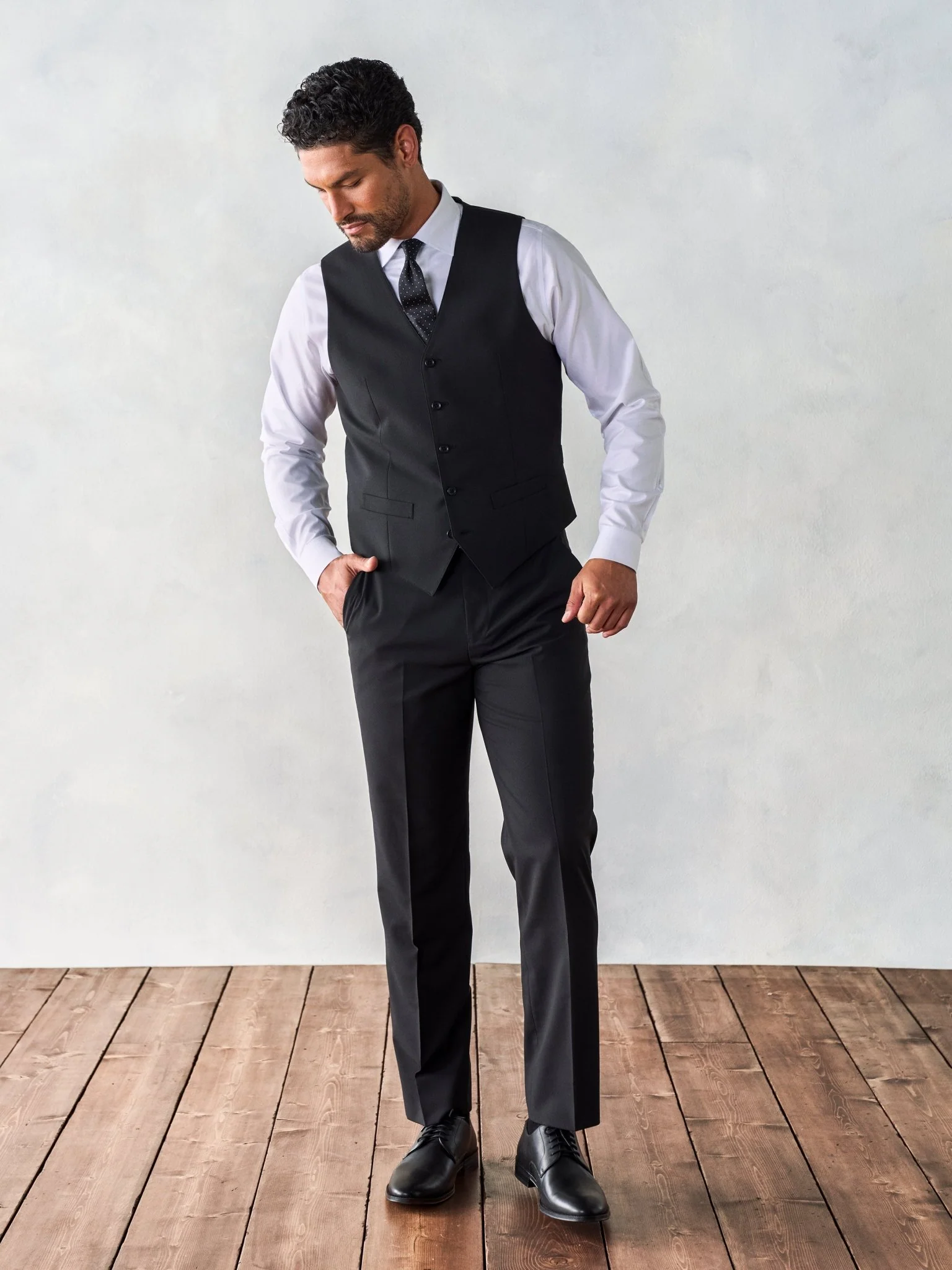 Essential Black Suit Vest - Image 3