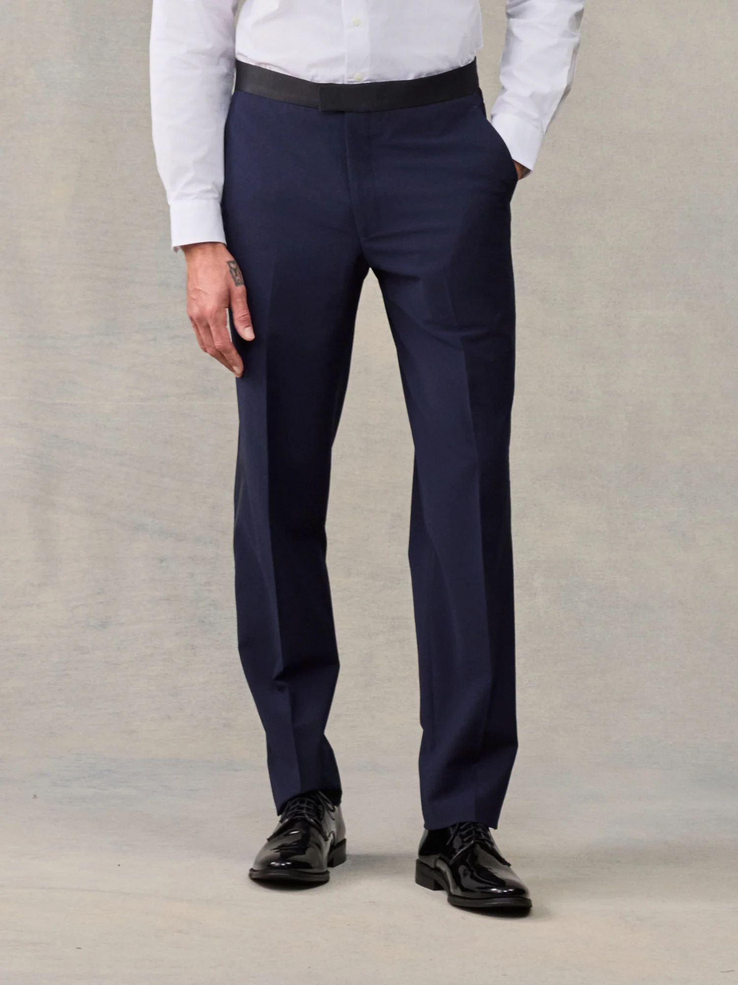 Essential Navy Tuxedo Pants - Slim