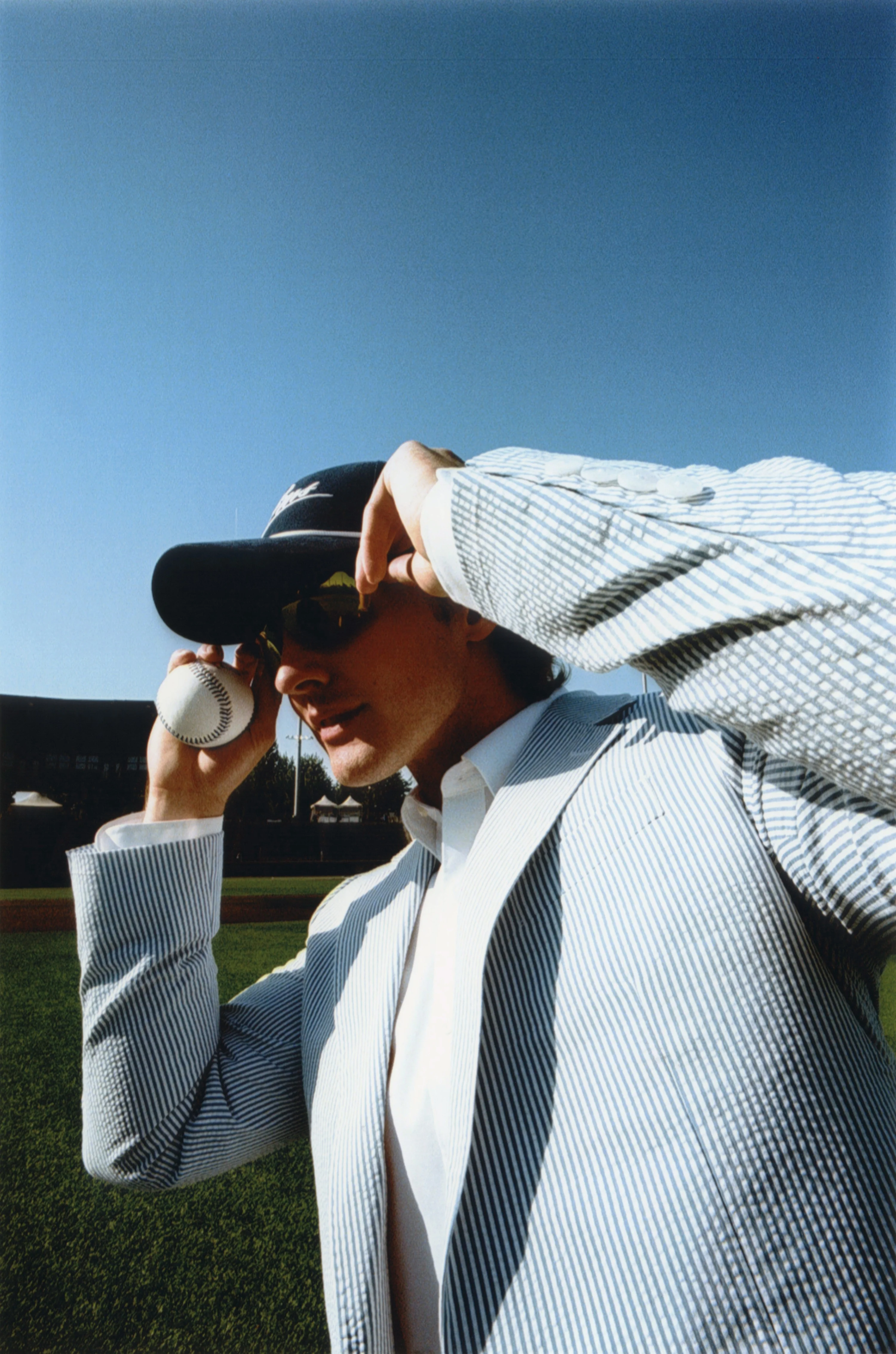 Blue & White Seersucker Suit Jacket - Image 12