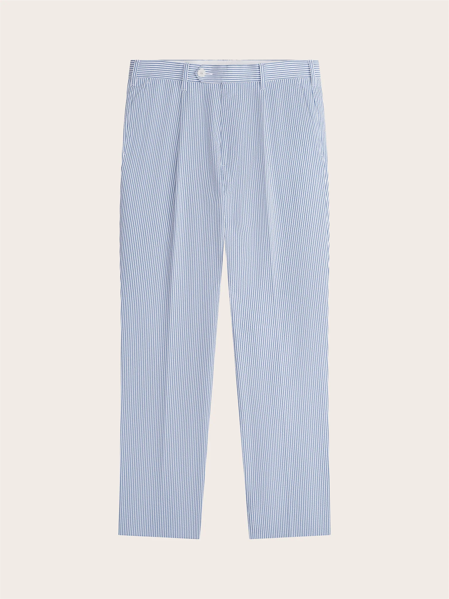 Blue & White Seersucker Suit Pants - Regular - Image 5