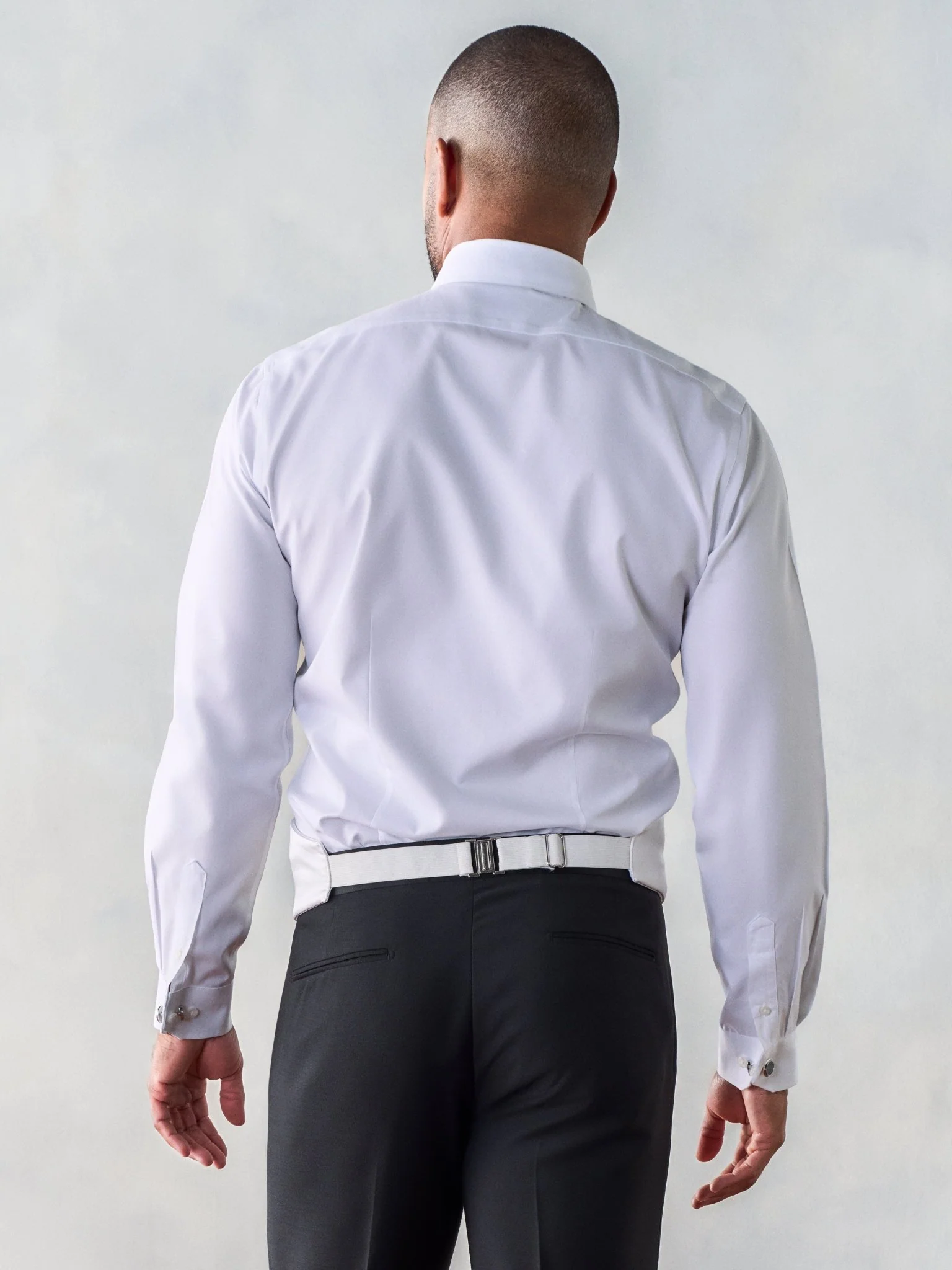 White Satin Cummerbund - Image 3