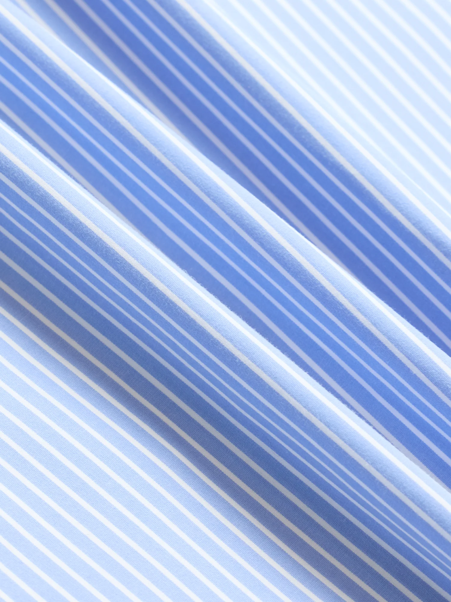Wide Light Blue & White Stripe Dress Shirt - Image 4